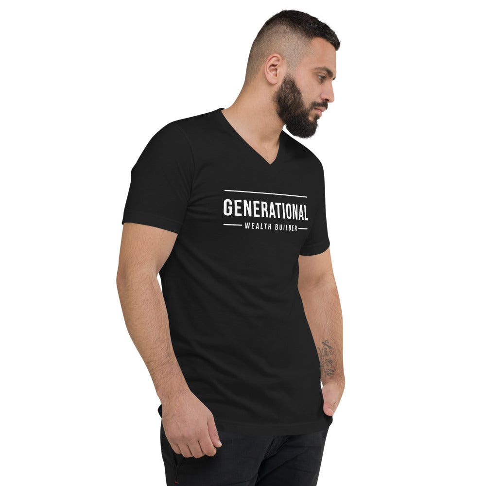 Unisex Short Sleeve V-Neck T-Shirt