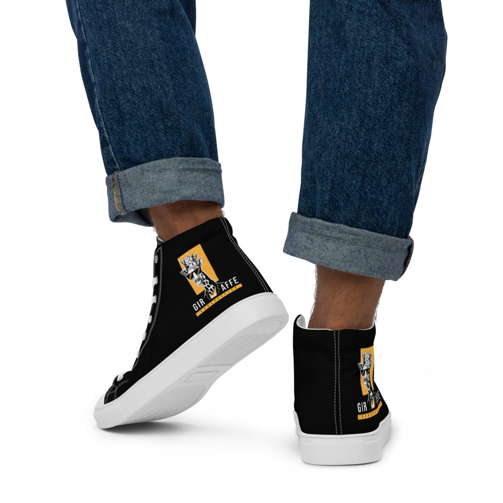 Men’s high top canvas shoes - Black