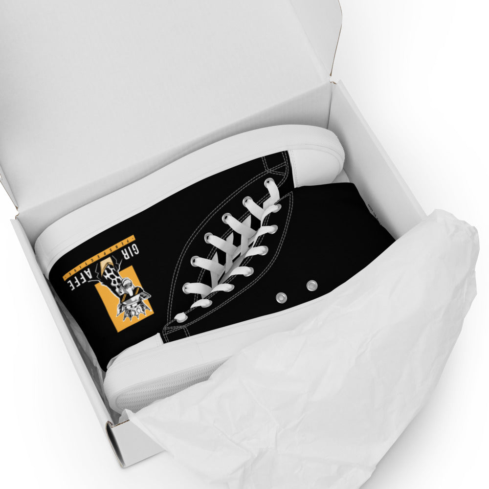 Men’s high top canvas shoes - Black