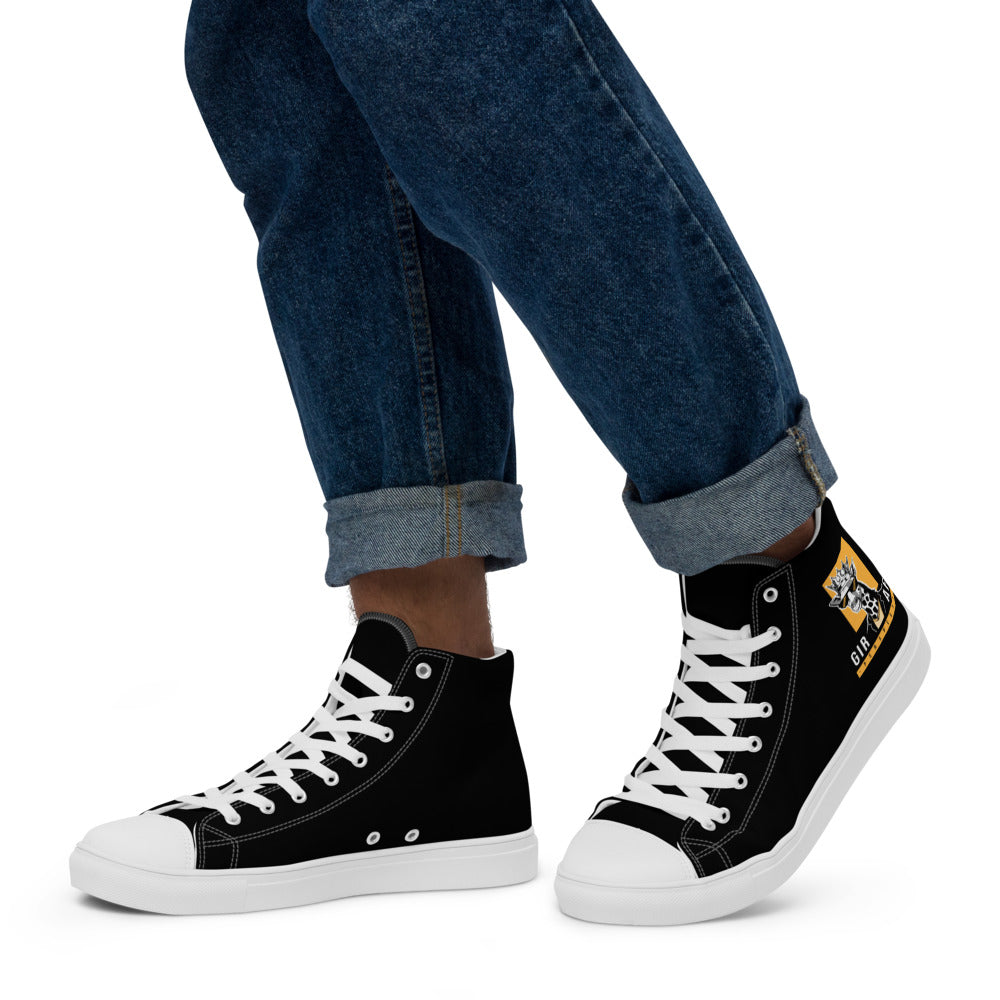 Men’s high top canvas shoes - Black