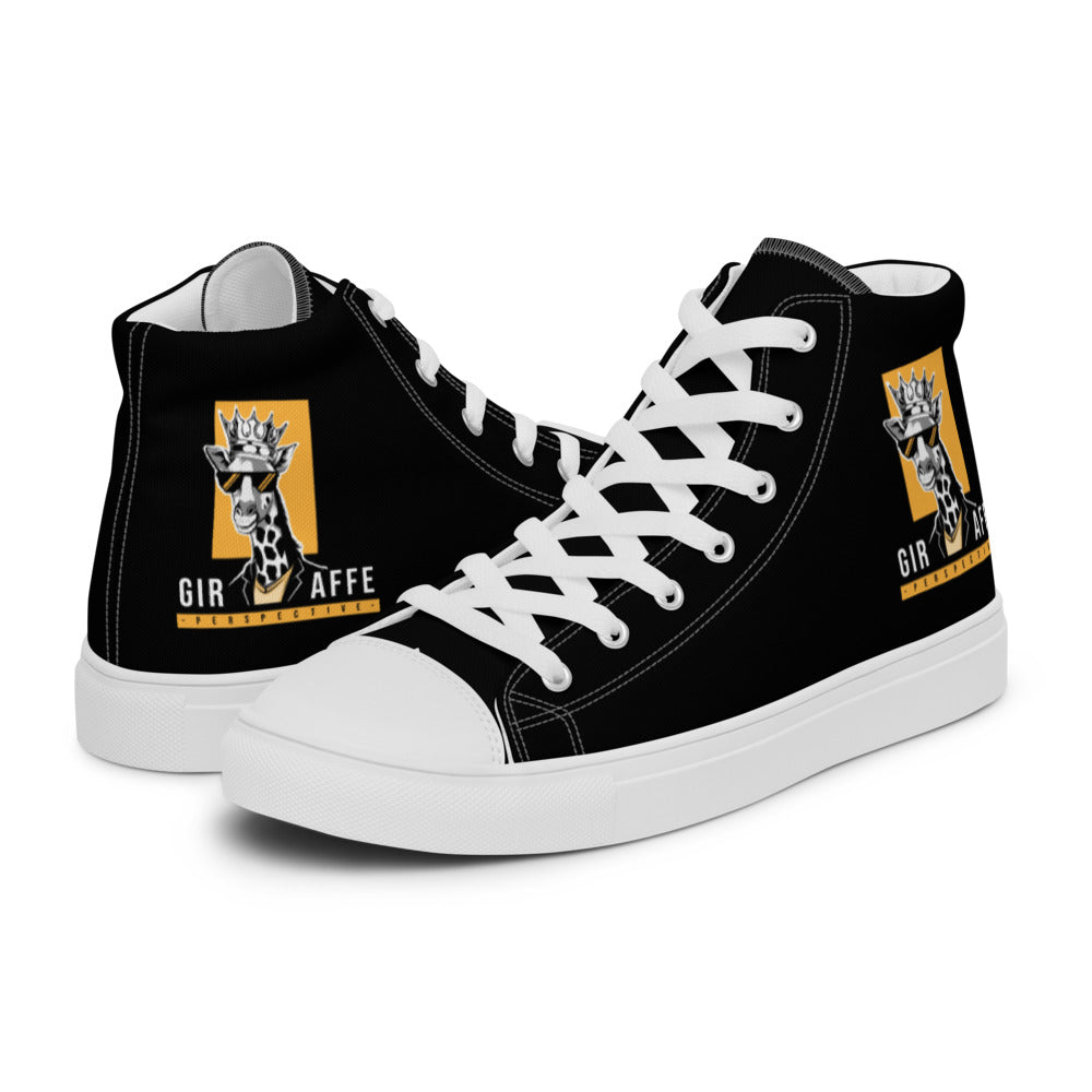 Men’s high top canvas shoes - Black