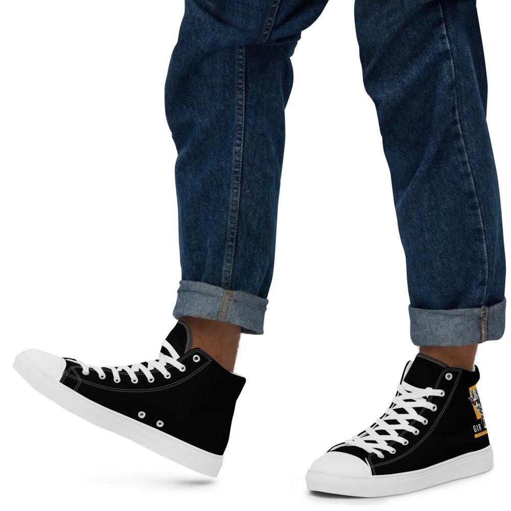 Men’s high top canvas shoes - Black