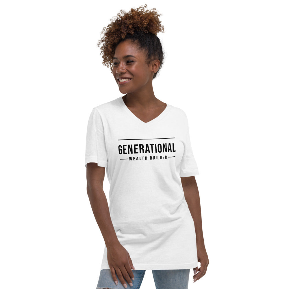 Unisex Short Sleeve V-Neck T-Shirt