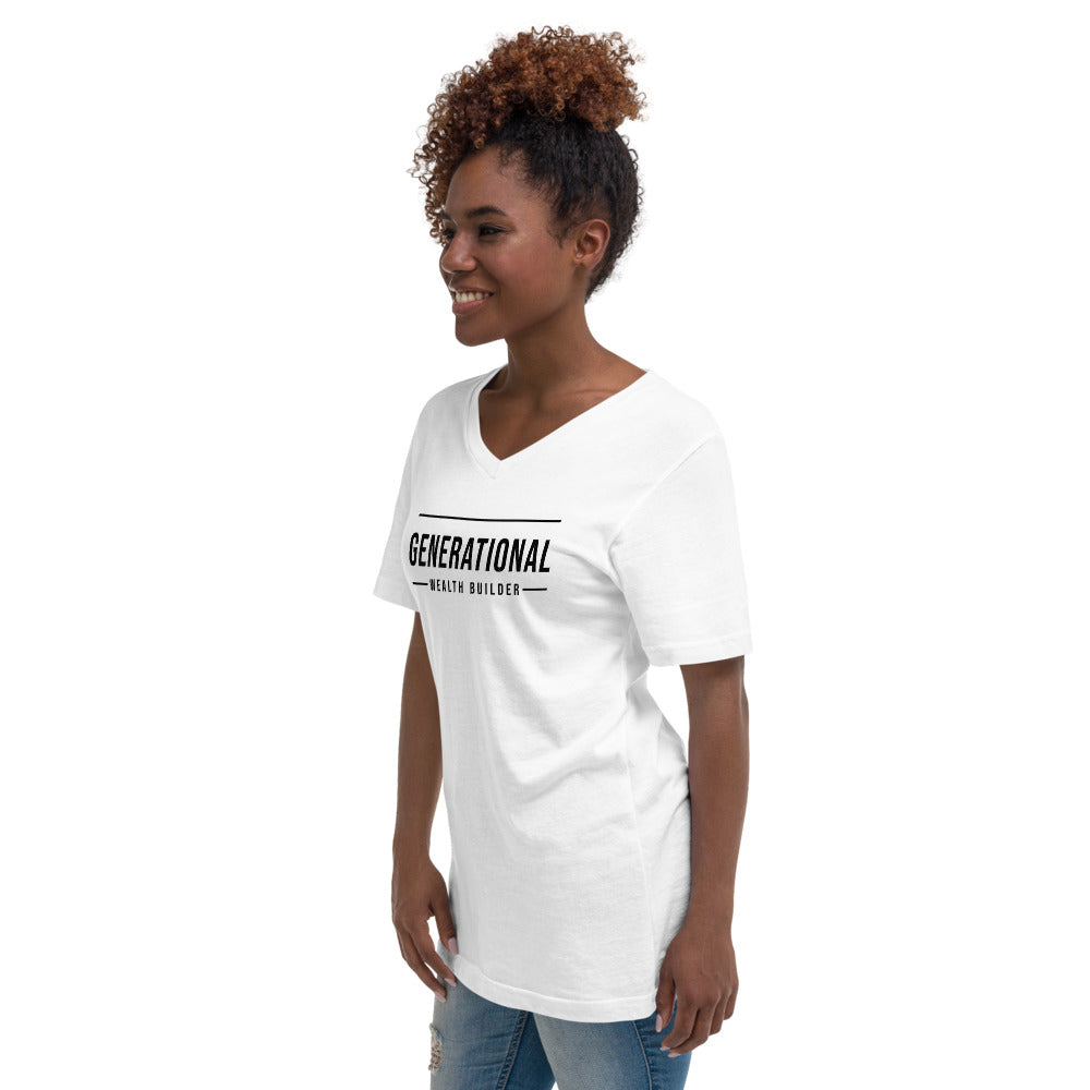 Unisex Short Sleeve V-Neck T-Shirt