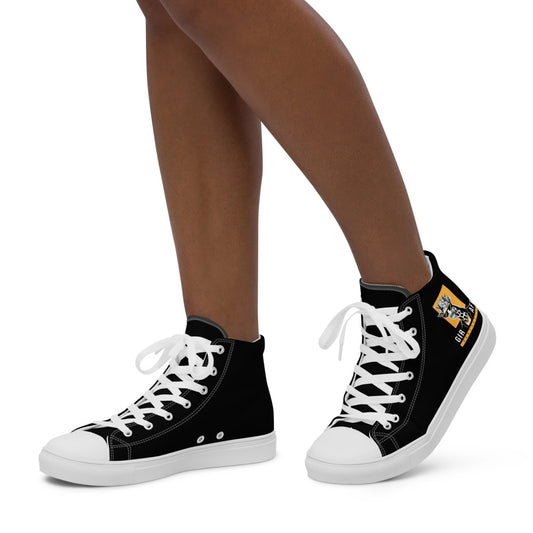 Women’s high top canvas shoes - Black