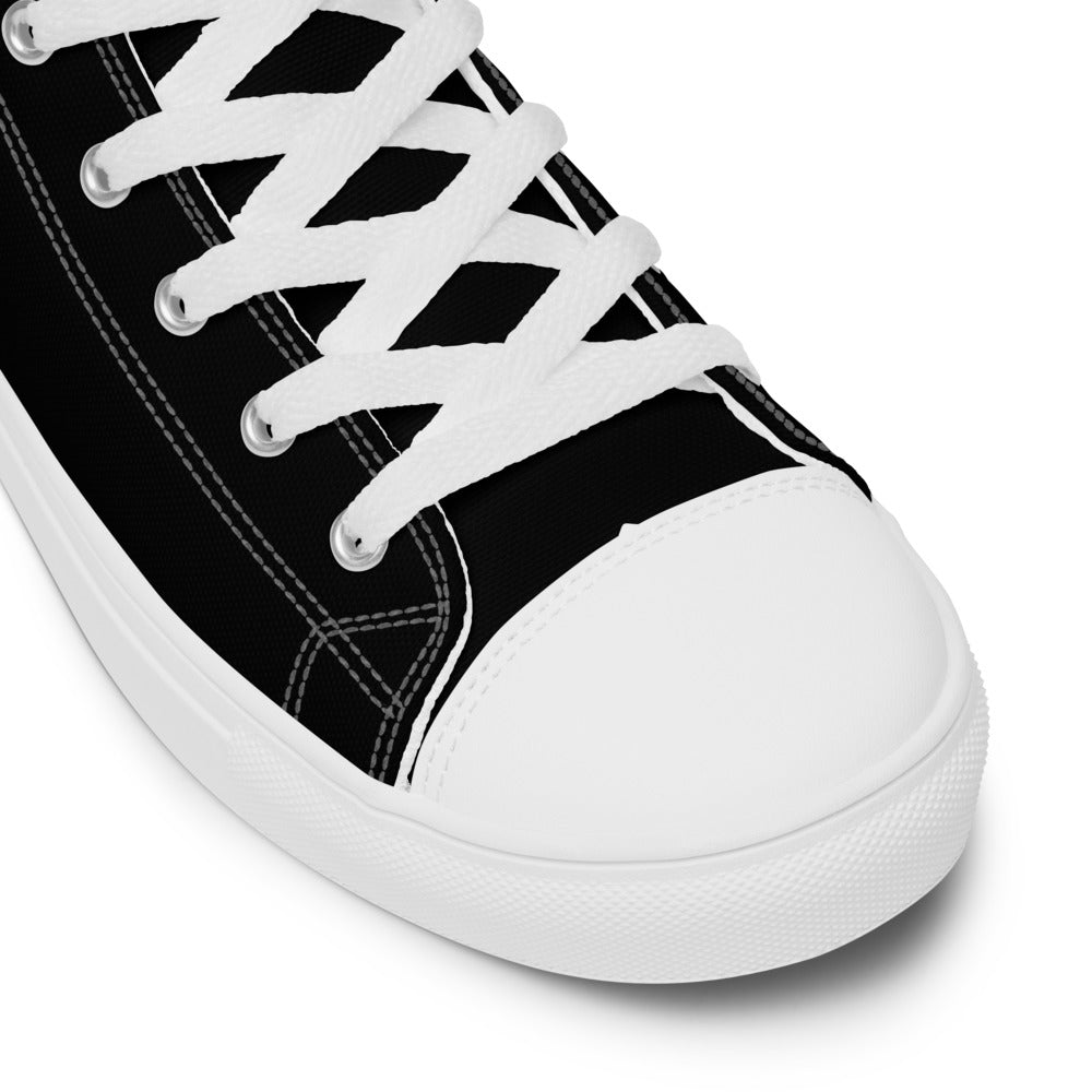 Women’s high top canvas shoes - Black