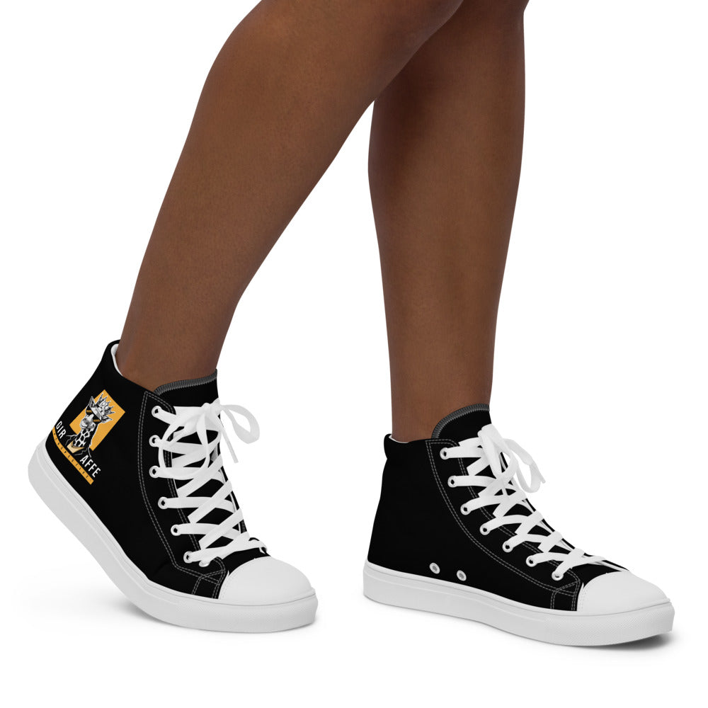 Women’s high top canvas shoes - Black